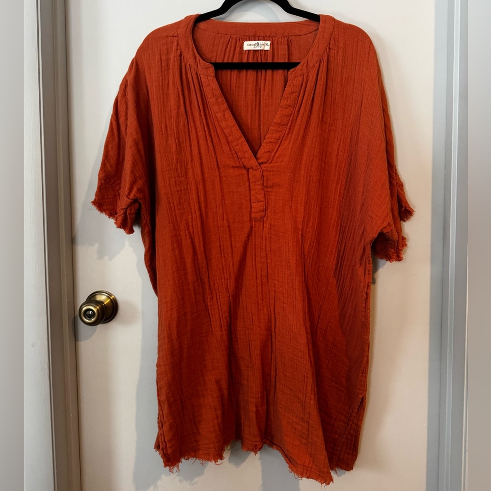 NATURAL LIFE Terracotta Tunic Top Like New XL